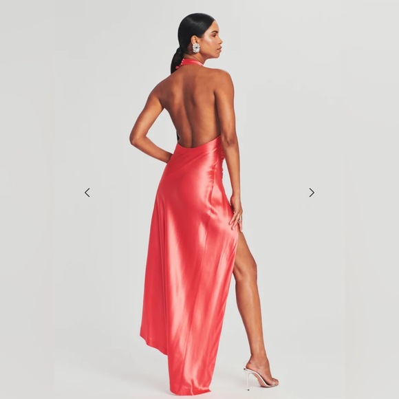 Retrofete Sabrina Dress in Coral - Picture 2 of 8